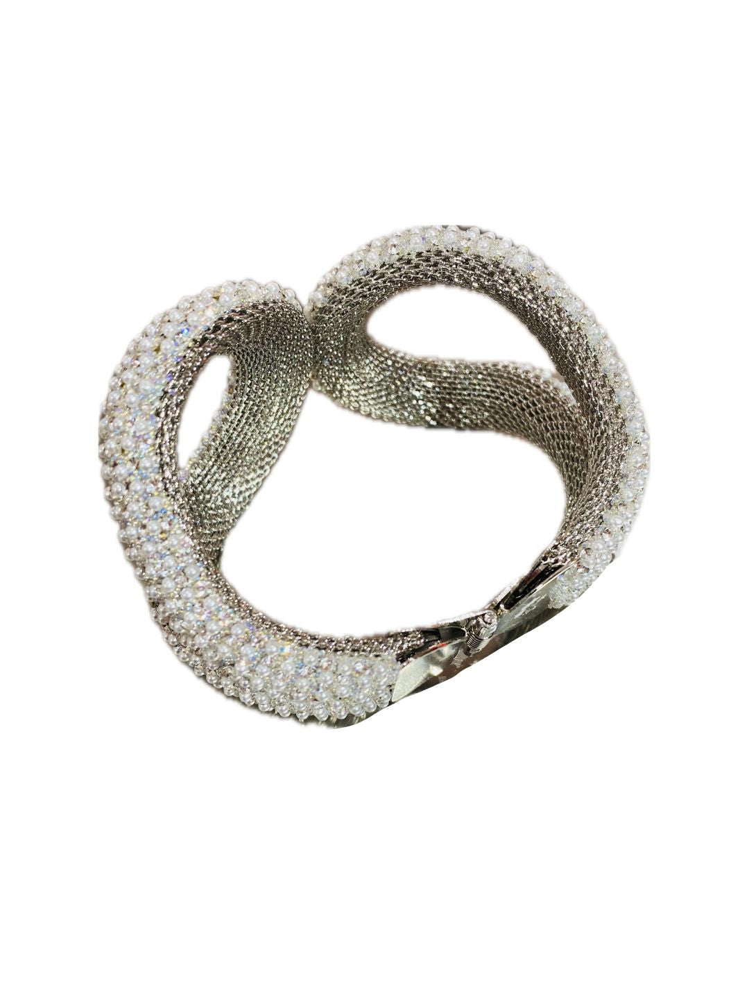 BRACCIALE RIGIDO CON STRASS E MICRO PERLE 51224F