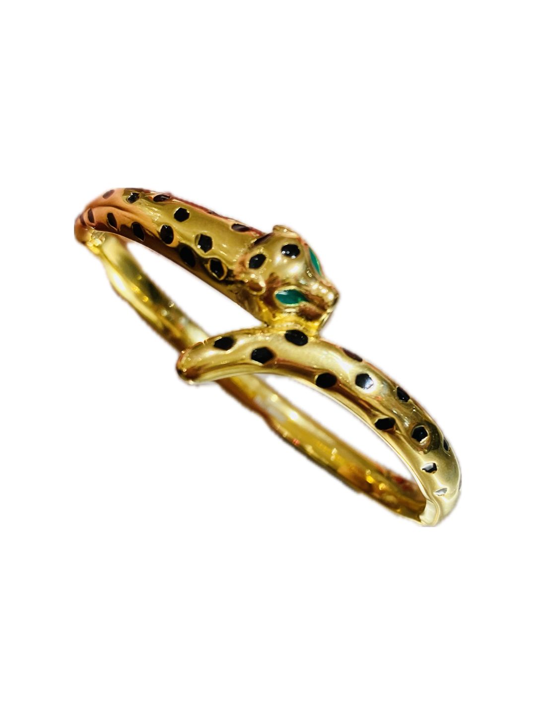 BRACCIALE RIGIDO LEOPARDO Col.Oro