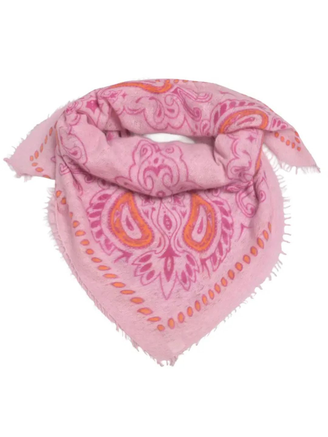 Bandana in Cashmere Paisley-cs grande rosa