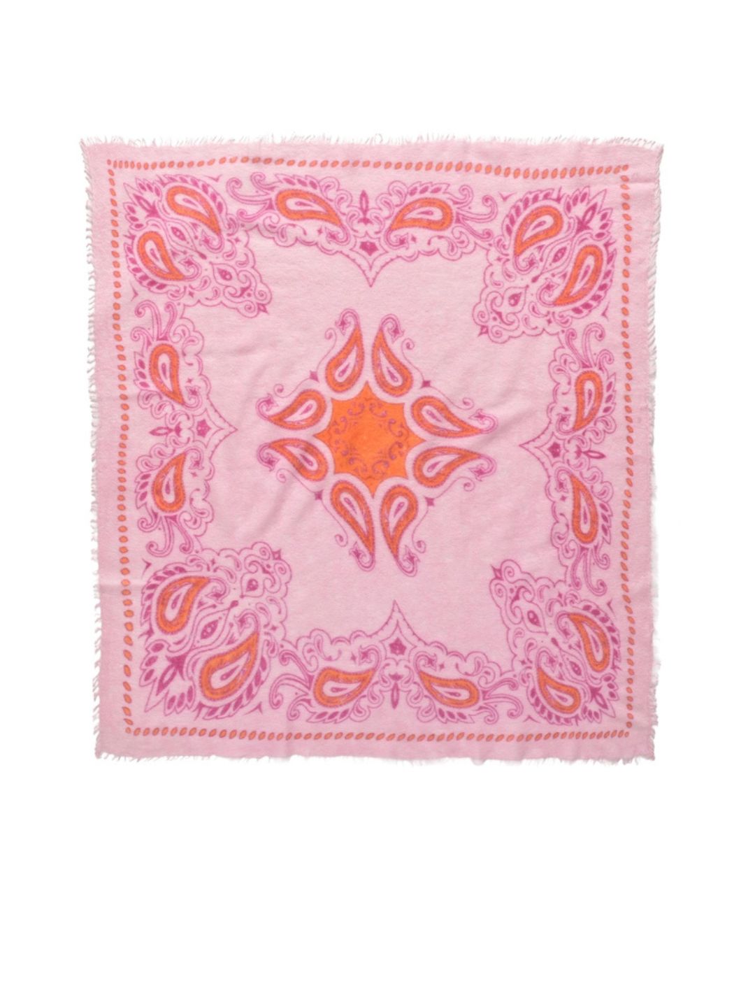 Bandana in Cashmere Paisley-cs grande rosa