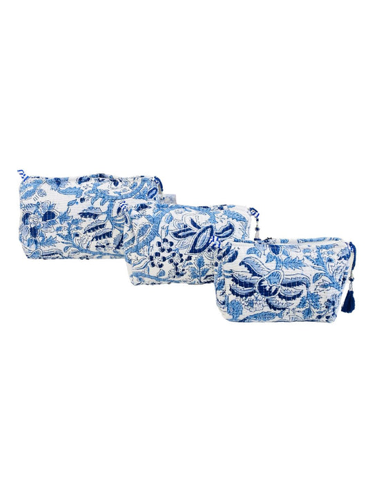 Beauty Case trapuntato Radical Chic Blu