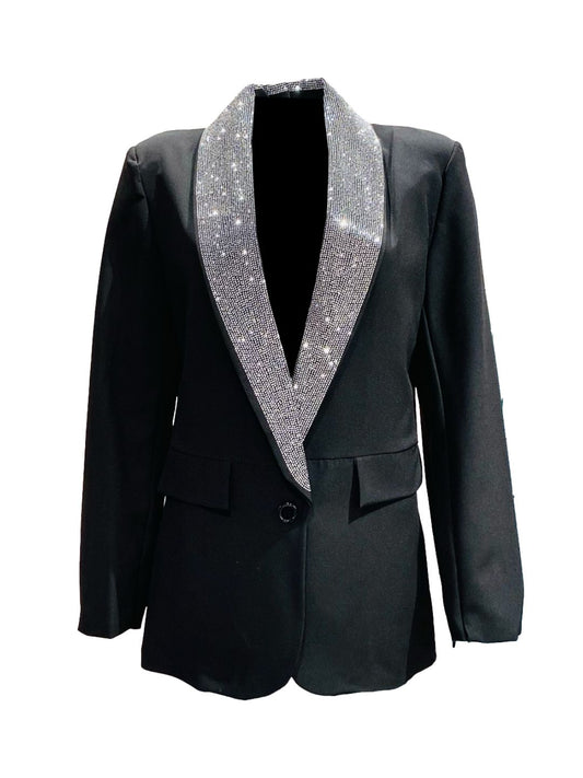 Blazer Nero con Strass