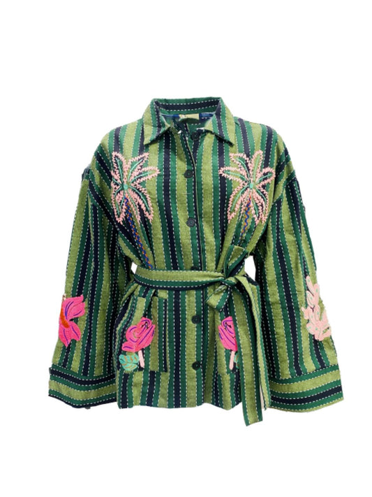 Blazer a Righe con Palme