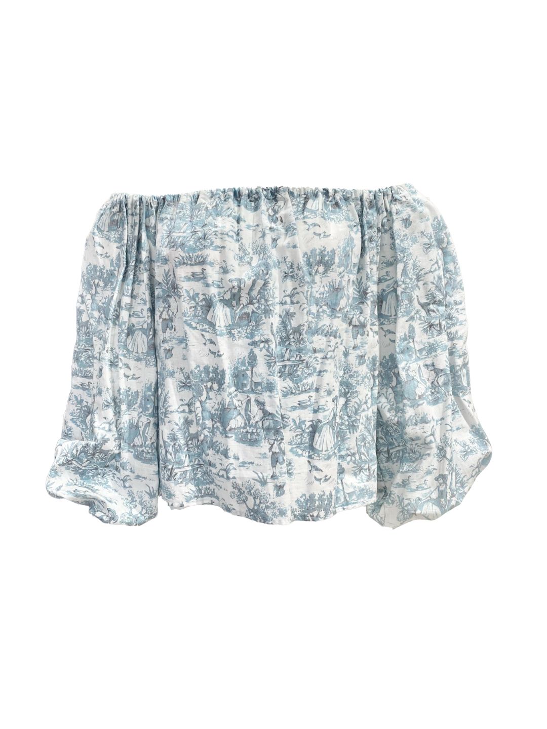Blusa Puffy Toile de jouy Azzurra Ribes of LOVE