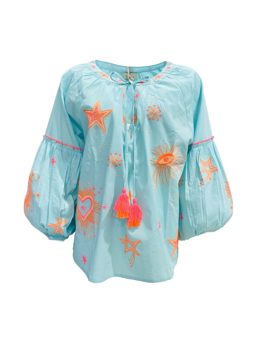 Blusa Ricamata in Cotone Boho-Chic Mod.10