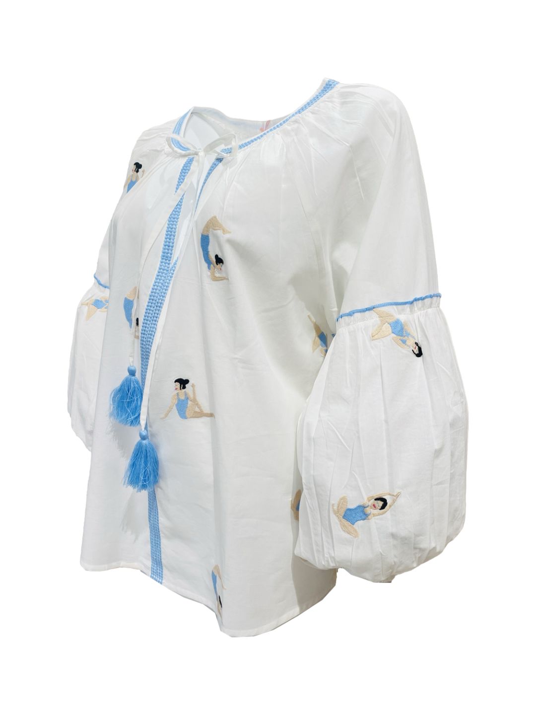 Blusa Ricamata in Cotone Boho-Chic Mod.11