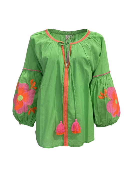 Blusa Ricamata in Cotone Boho-Chic Mod.2
