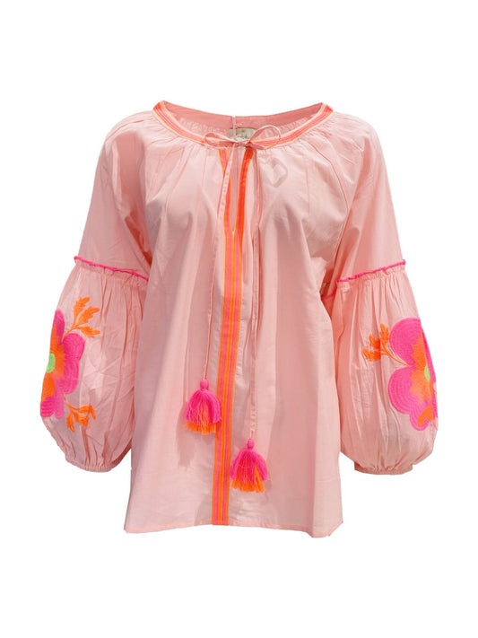 Blusa Ricamata in Cotone Boho-Chic Mod.5