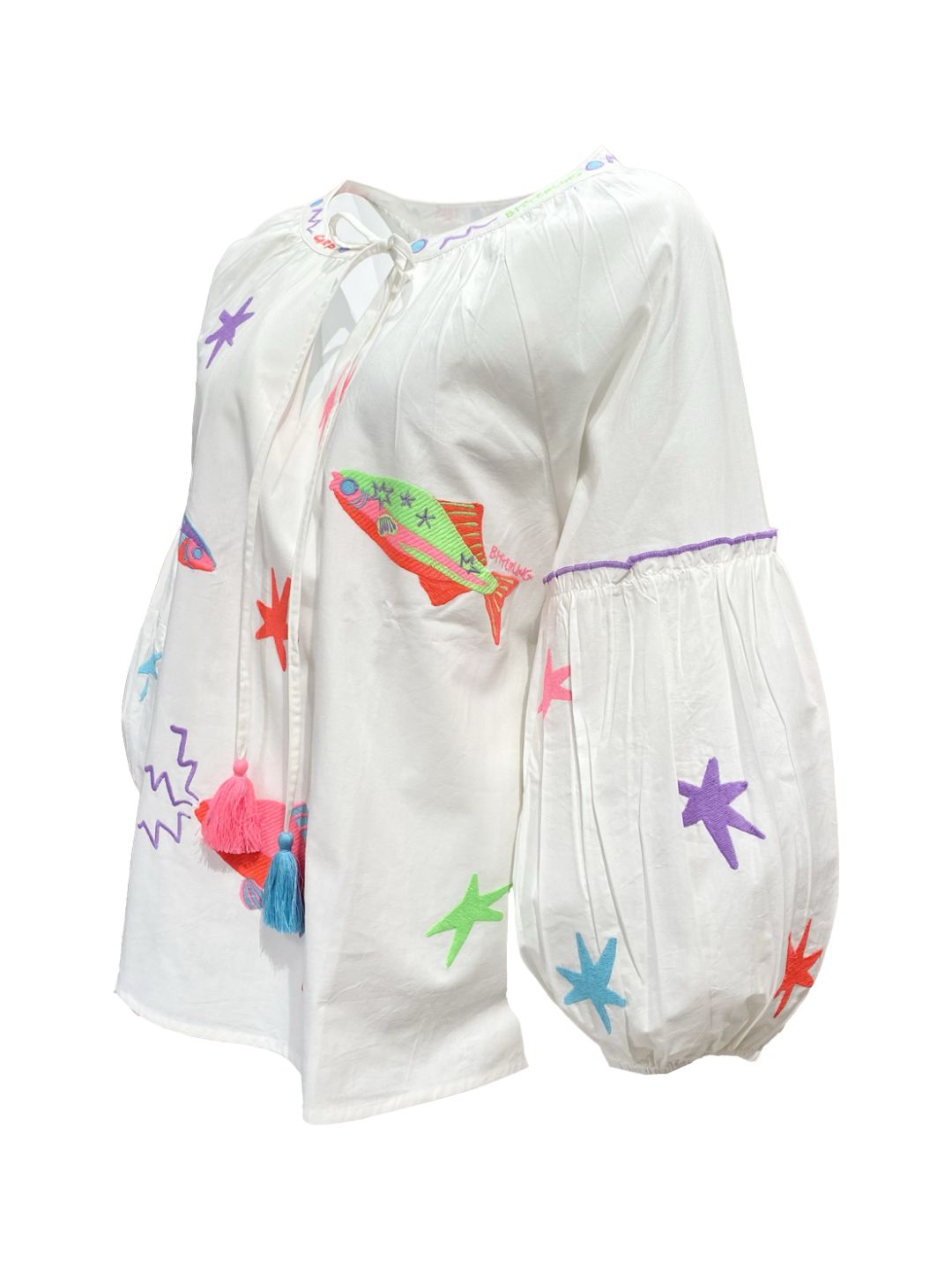 Blusa Ricamata in Cotone Boho-Chic Mod.6