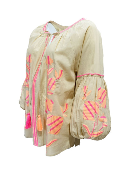 Blusa Ricamata in Cotone Boho-Chic Mod.8