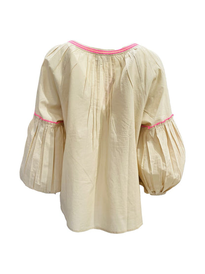 Blusa Ricamata in Cotone Boho-Chic Mod.8