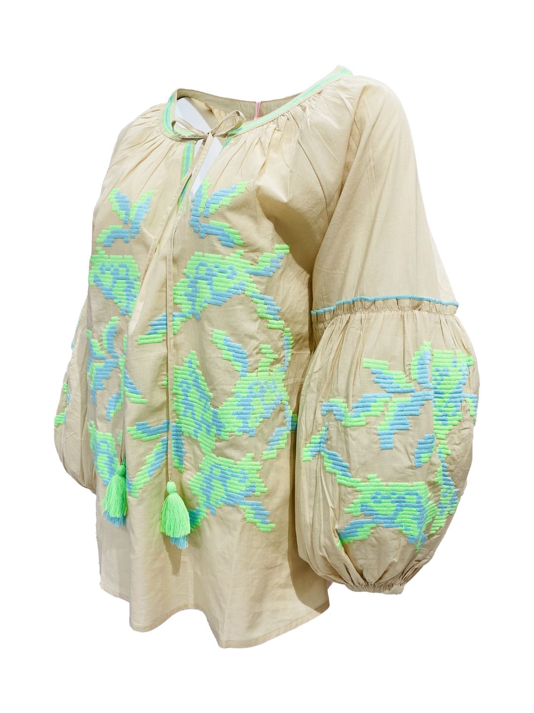Blusa Ricamata in Cotone Boho-Chic Mod.9