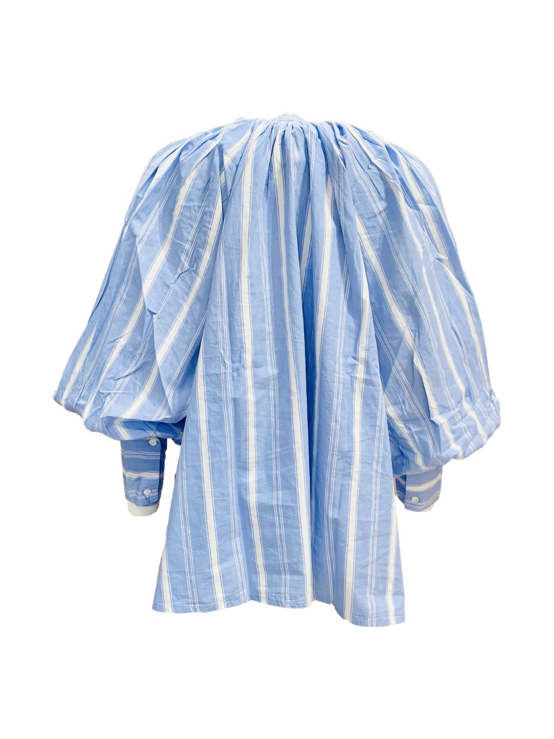 Blusa Righe Azzurra con Ricami di Perline ✨