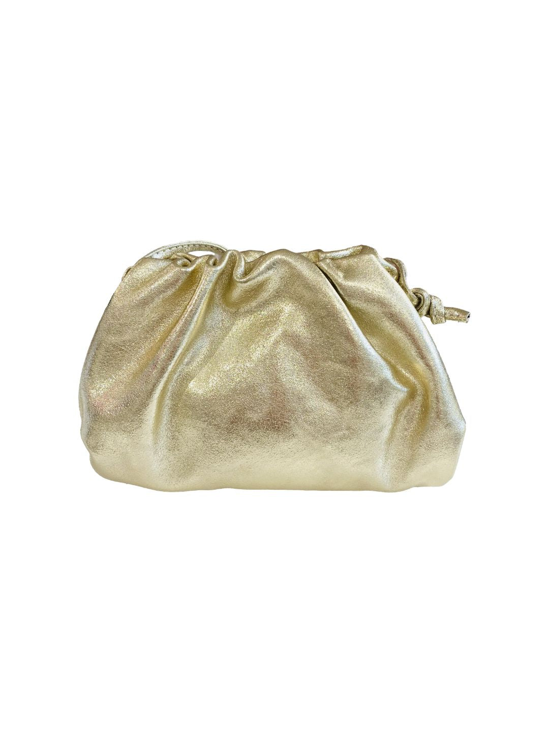 Borsa Clutch Nuvola Metallizzato Oro In Pelle art. 85464