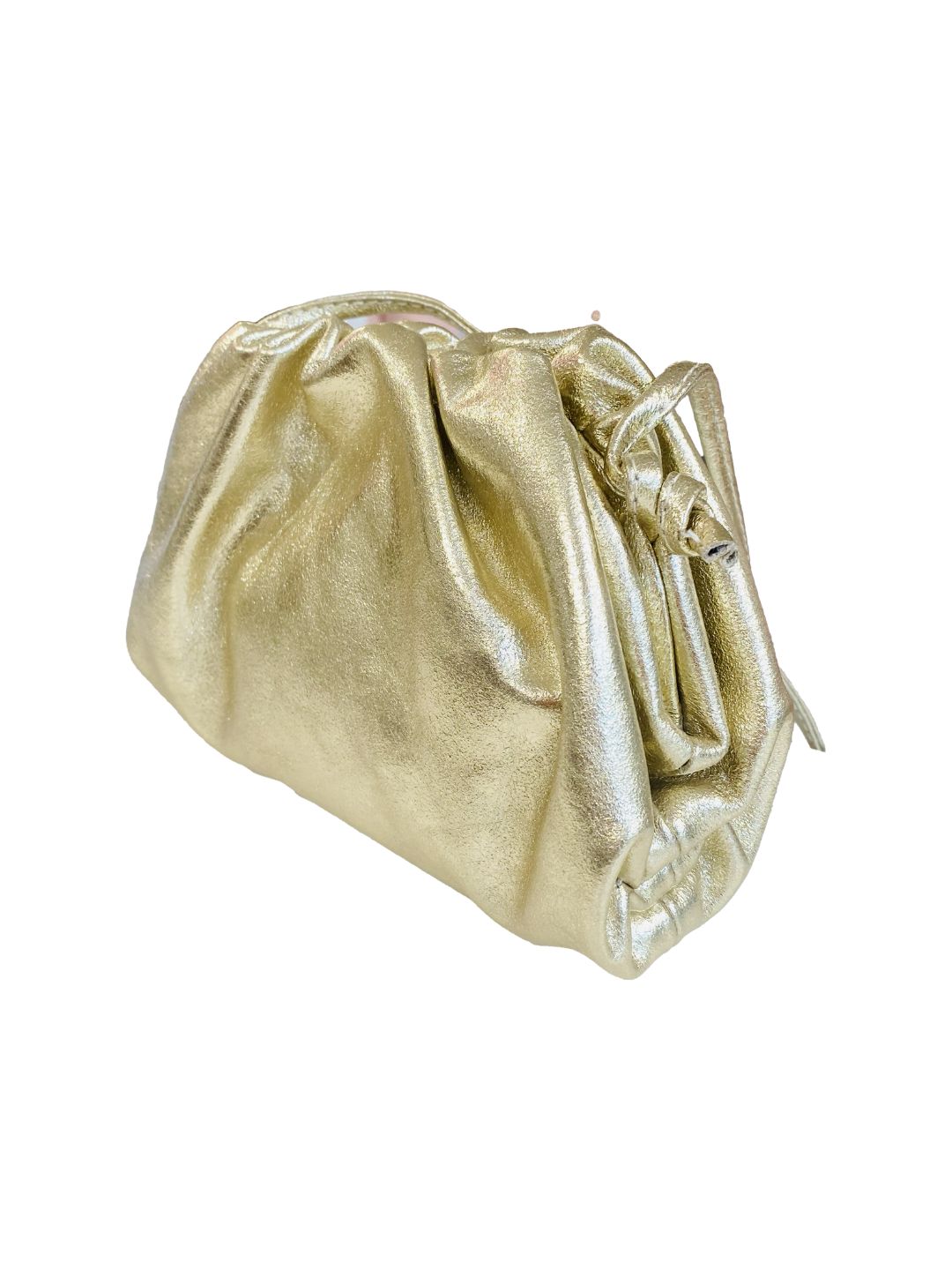 Borsa Clutch Nuvola Metallizzato Oro In Pelle art. 85464