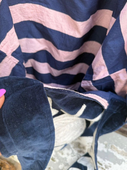 Borsa "Tout SUNCHASER" Ricamata a Mano Blu Notte