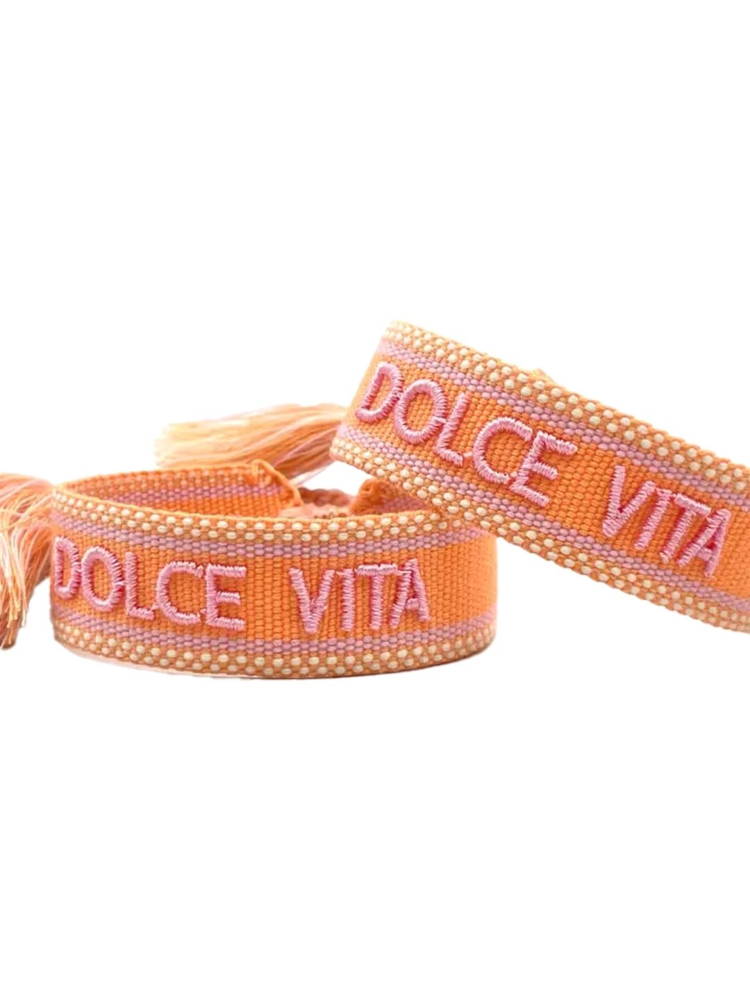 Bracciale "DOLCE VITA" Pesca e Rosa