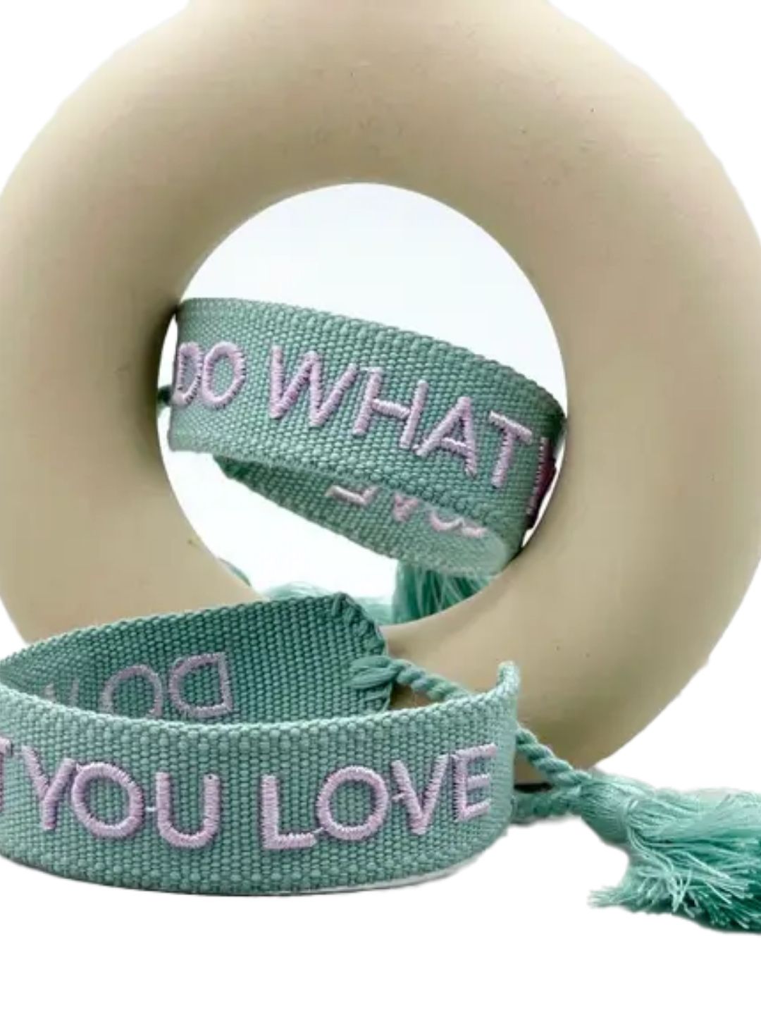 Bracciale "DO WHAT YOU LOVE" Salvia eucalipto e Lilla