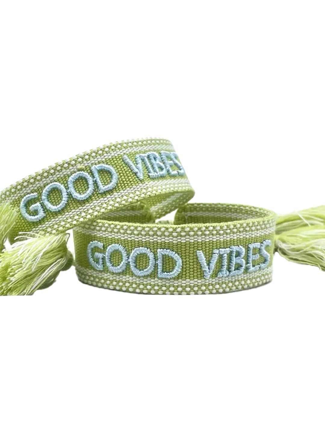 Bracciale "GOOD VIBES" Kiwi e Azzurro