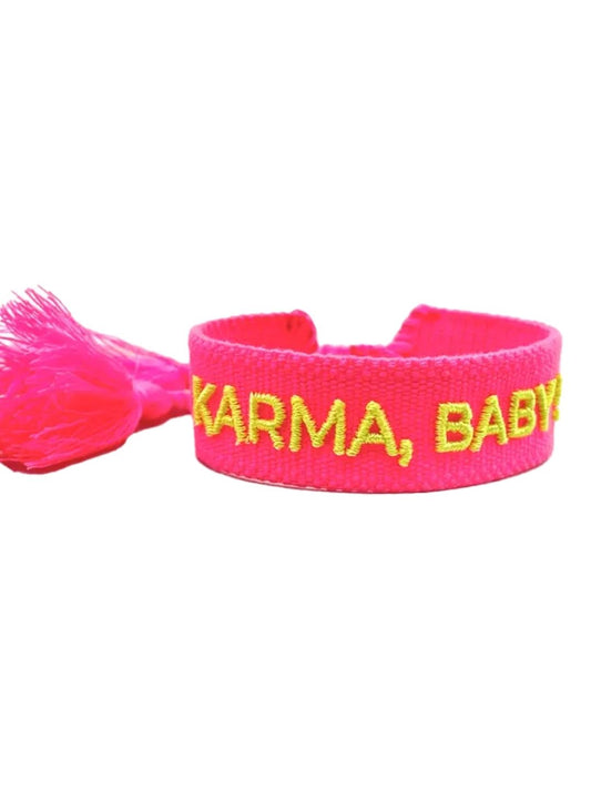 Bracciale "KARMA BABY" Rosa Fluo e Giallo Fluo