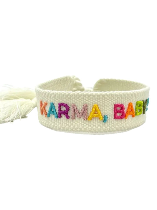 Bracciale "KARMA, BABY!" Panna e Multicolor