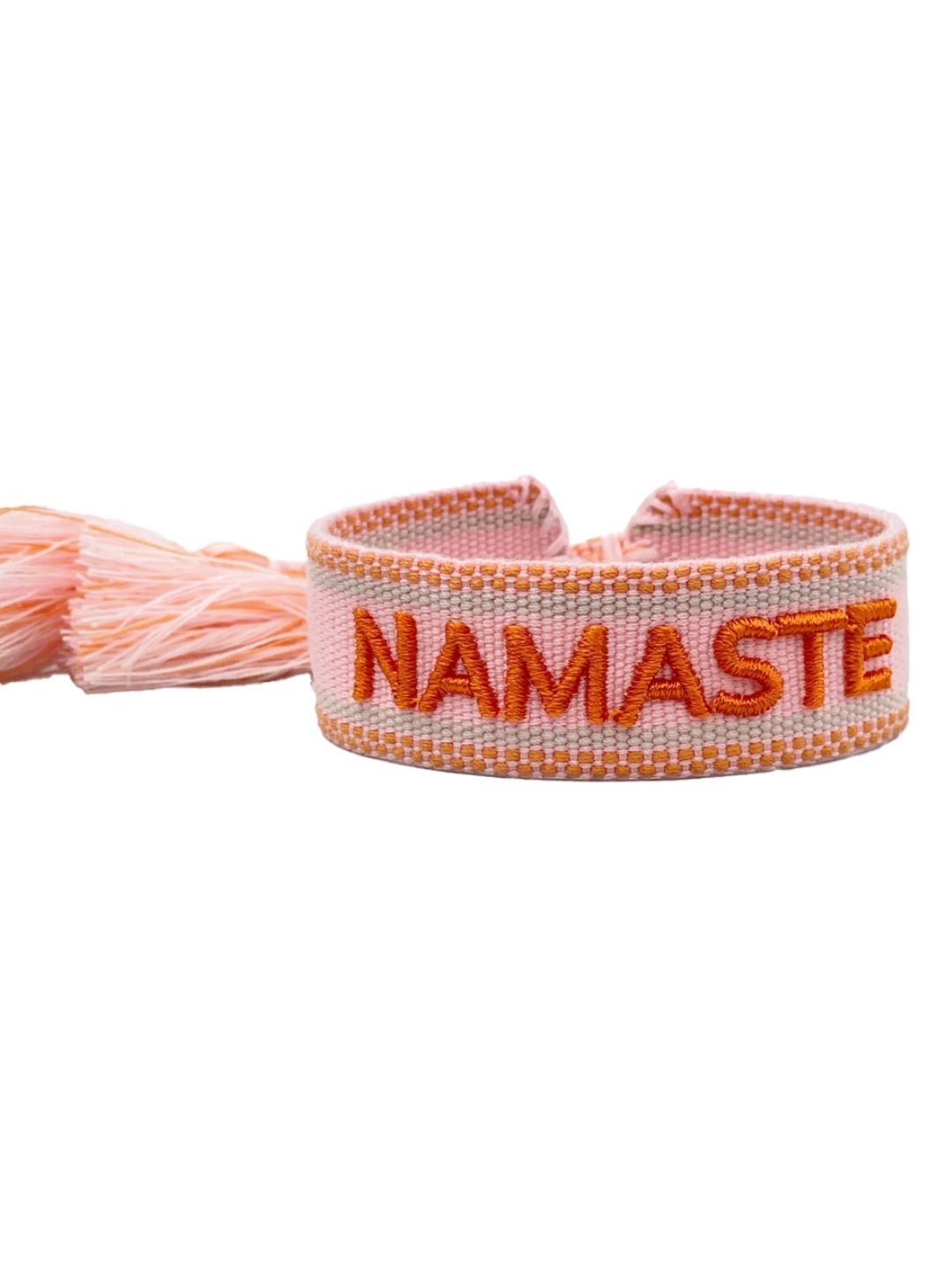 Bracciale "NAMASTE" Rosa Pesca e Arancio