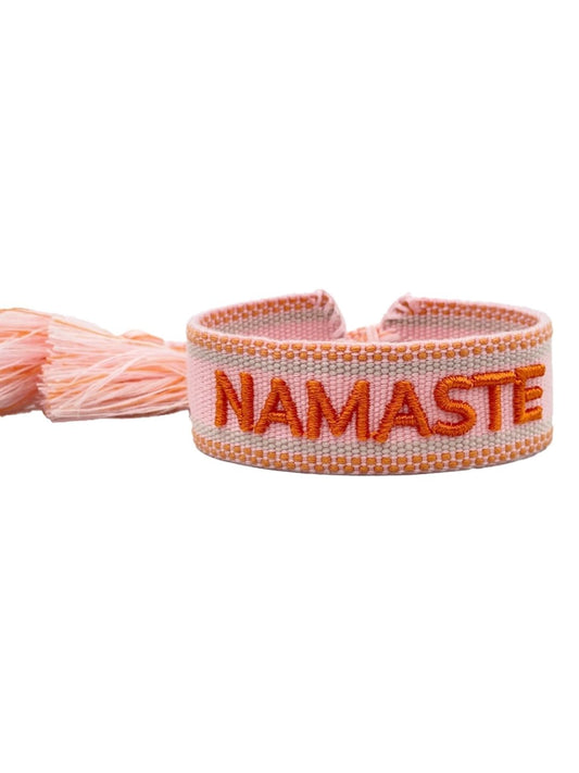 Bracciale "NAMASTE" Rosa Pesca e Arancio