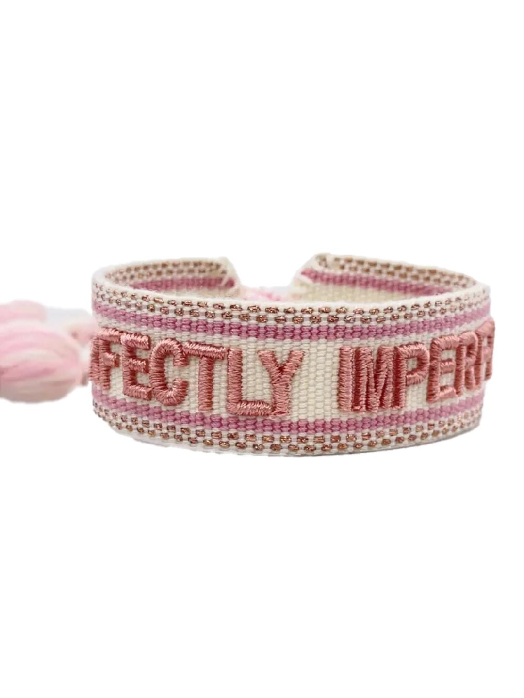 Bracciale "PERFECTLY IMPERFECT" Ecru e Oro Rosa
