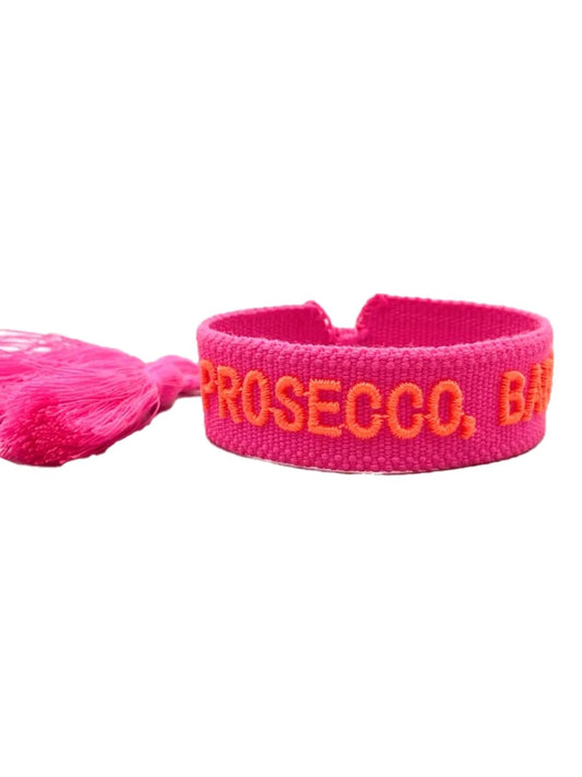 Bracciale "PROSECCO BABY" Fucsia e Arancio Fluo