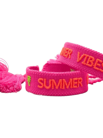 Bracciale "SUMMER VIBES" Fucsia e Arancio Fluo