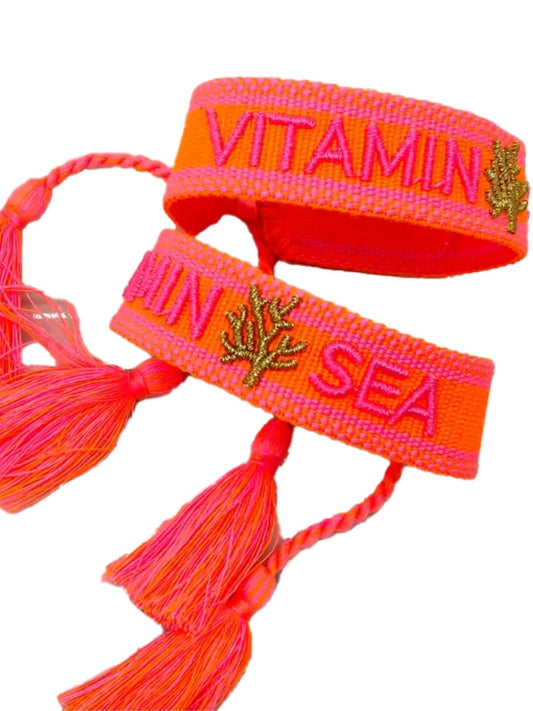 Bracciale "VITAMIN SEA" Arancio Fluo e Rosa Fluo