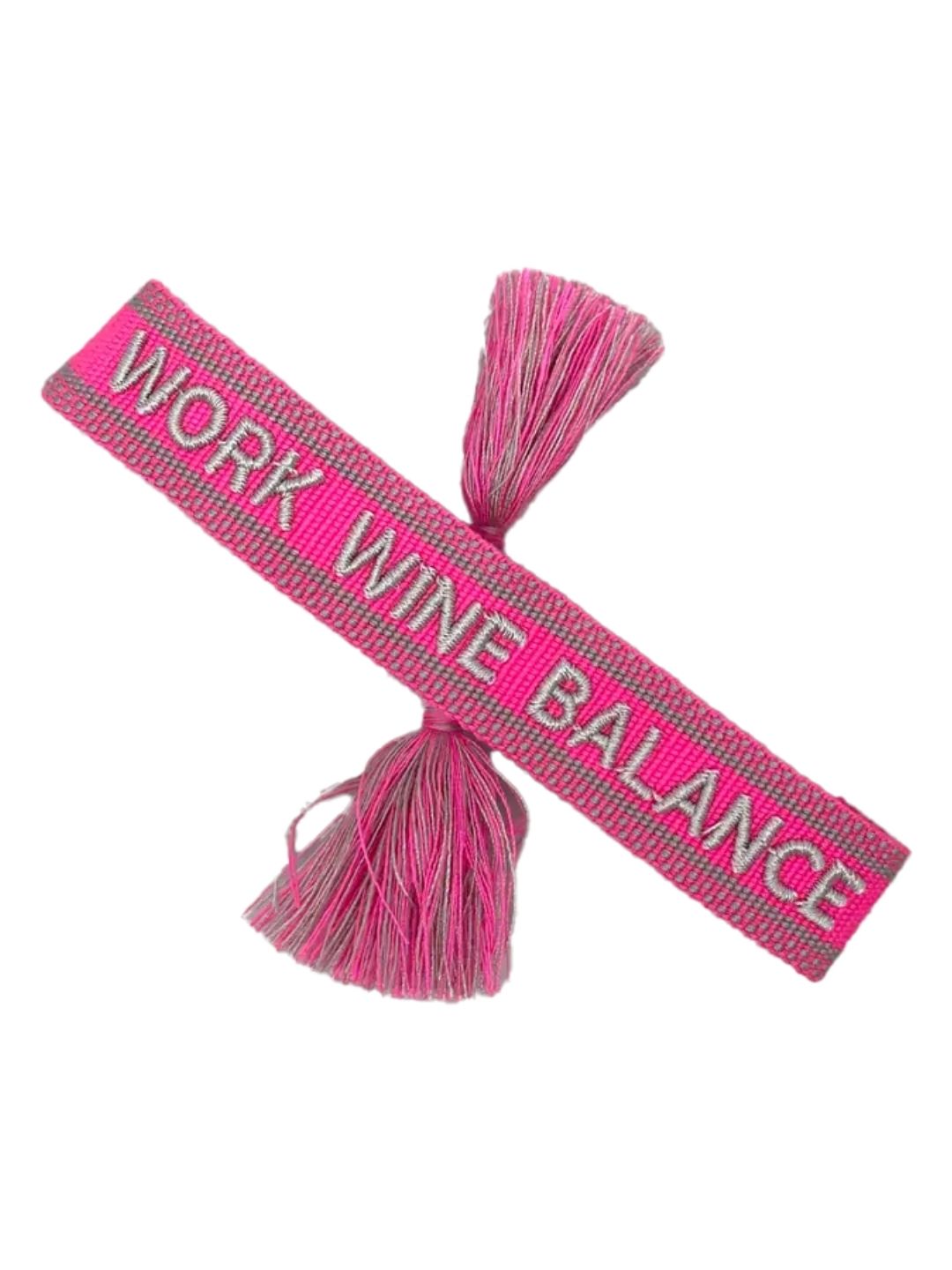 Bracciale "WORK WINE BALANCE" Fucsia e Argento