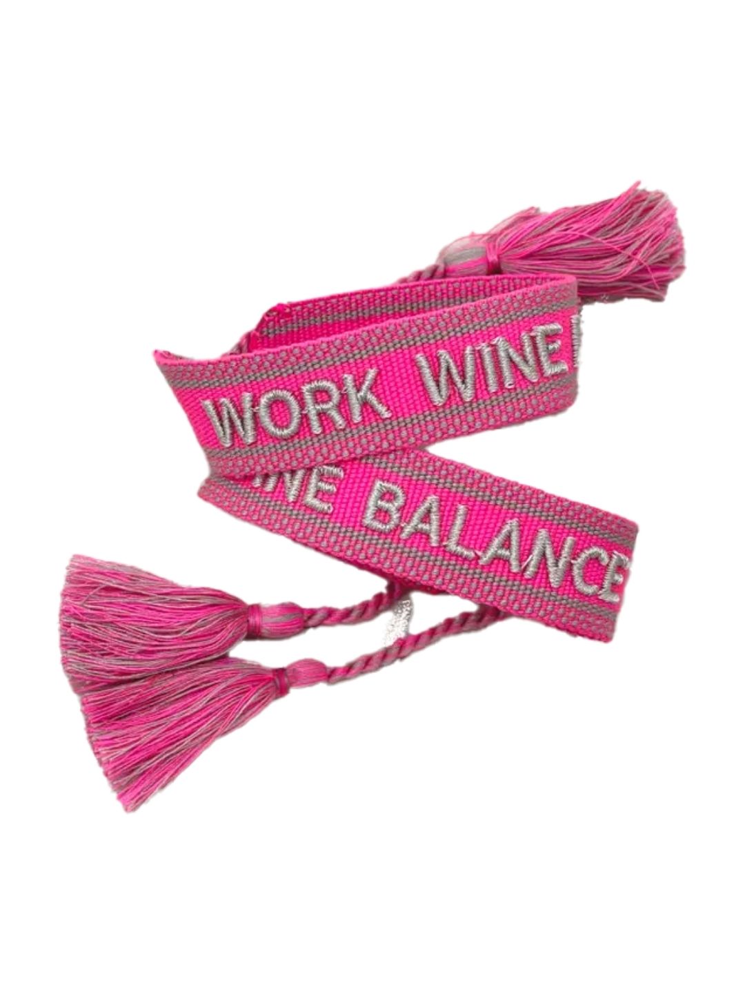 Bracciale "WORK WINE BALANCE" Fucsia e Argento