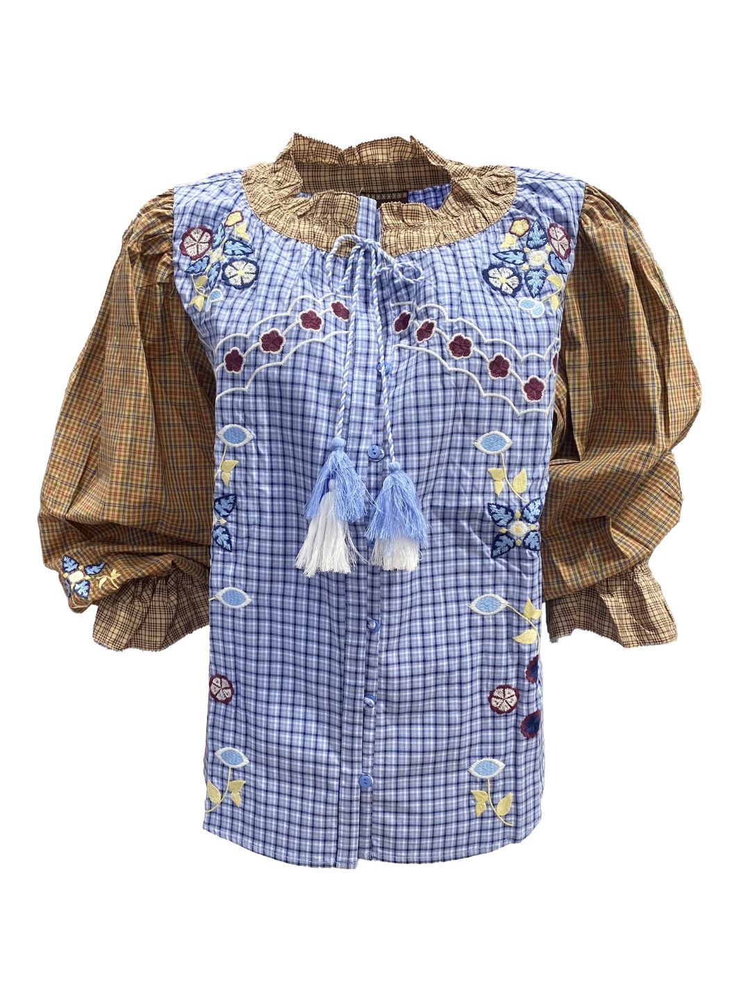 CAMICIA MARISOL MIXED CHECK-Casbah Love