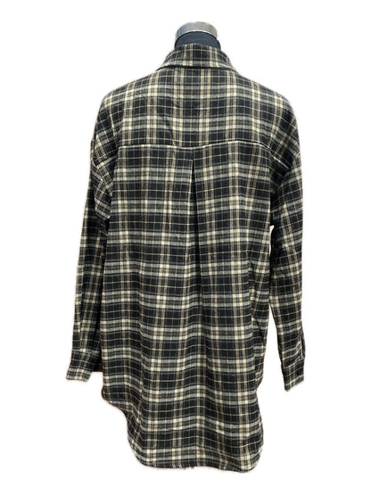 CAMICIA TARTAN NERA E PANNA 17103