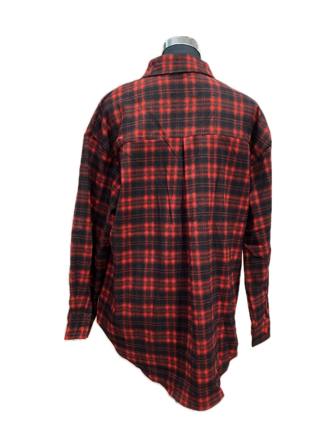 CAMICIA TARTAN NERA E ROSSO