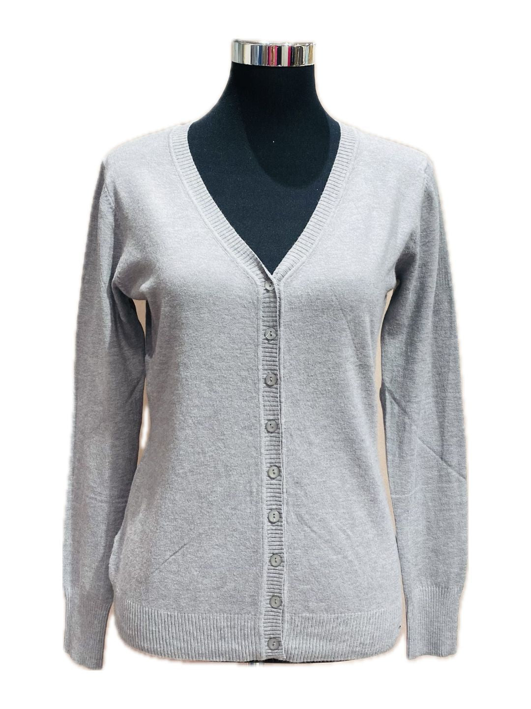 CARDIGAN BASIC GRIGIO