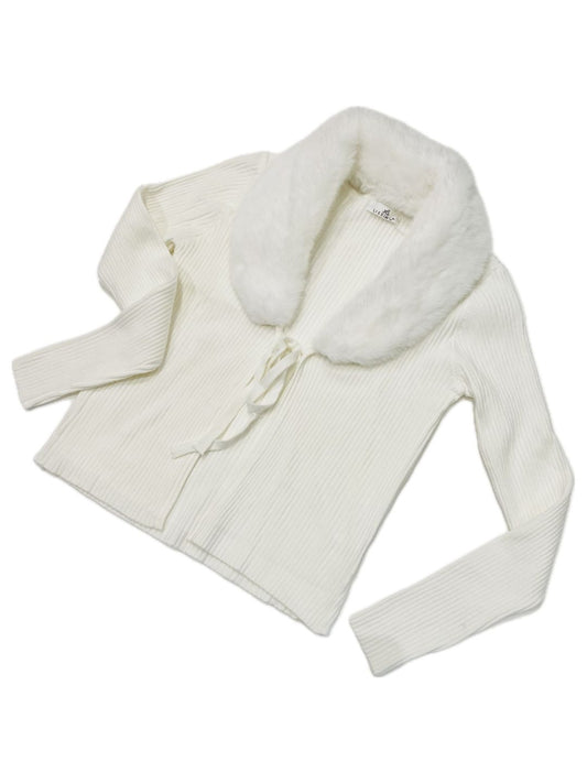 CARDIGAN COSTINE CORTO BIANCO 8634