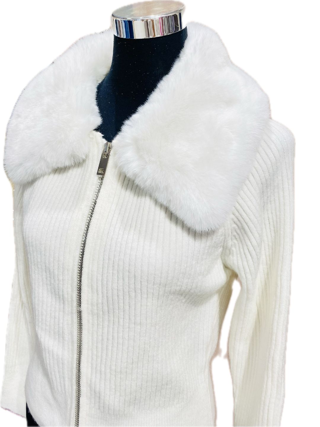 CARDIGAN COSTINE CORTO BIANCO 8636