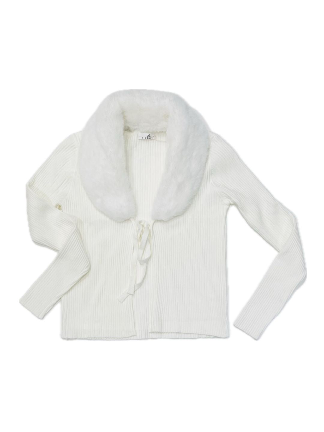 CARDIGAN COSTINE CORTO BIANCO 8634