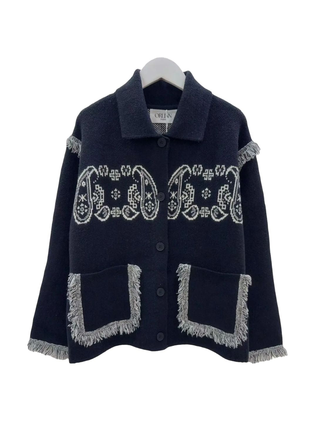 CARDIGAN GIACCA BANDANA Nero RIBES OF LOVE