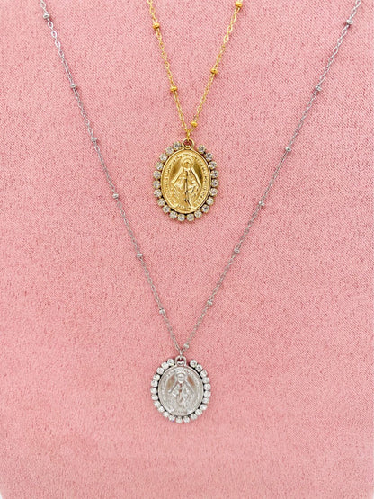 COLLANA MADONNA STRASS 100124-7