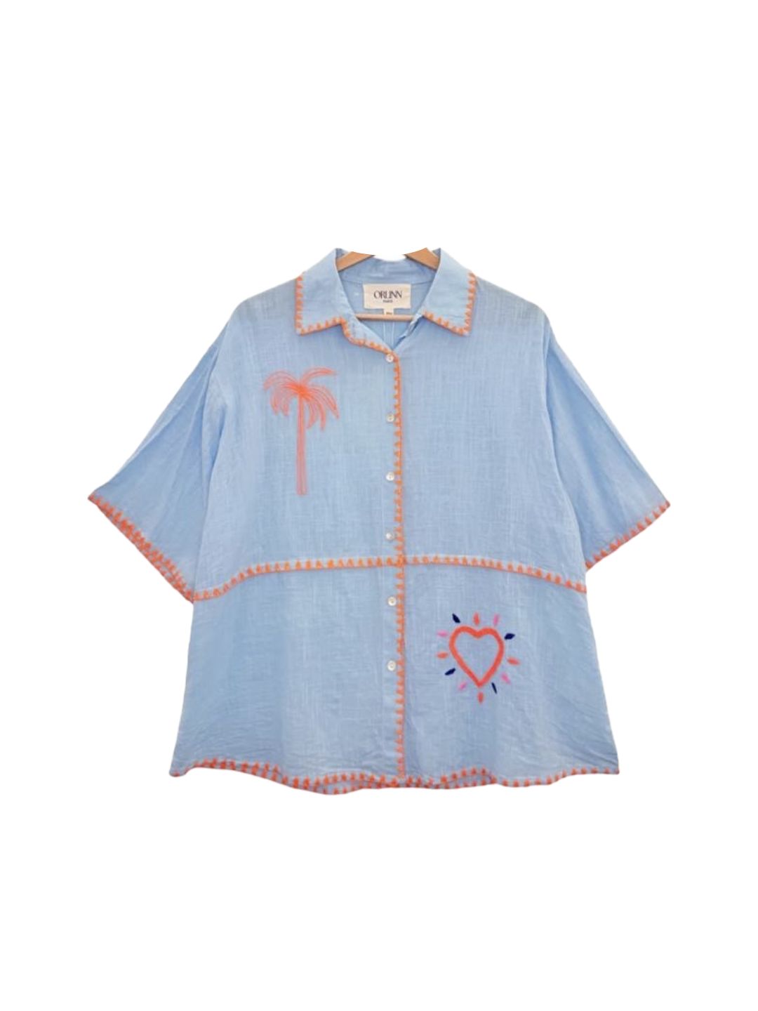 COMPLETO SAINT-TROPEZ Camicia + Shorts Azzurro 8881