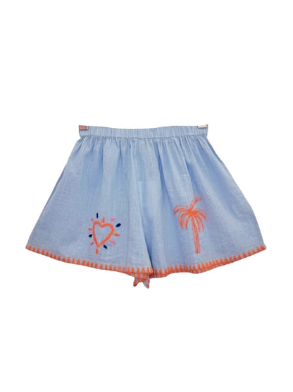 COMPLETO SAINT-TROPEZ Camicia + Shorts Azzurro 8881