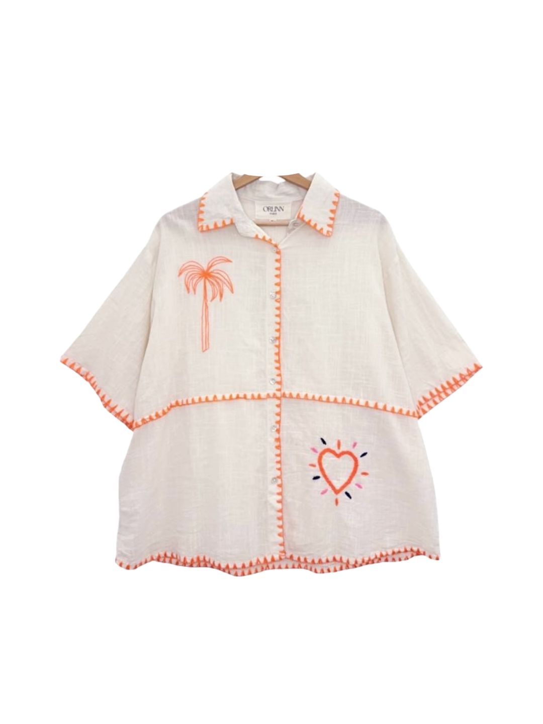COMPLETO SAINT-TROPEZ Camicia + Shorts Ecrù 8881