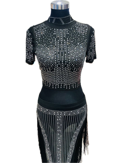 COMPLETO STRASS TOP GONNA FRANGE 739327