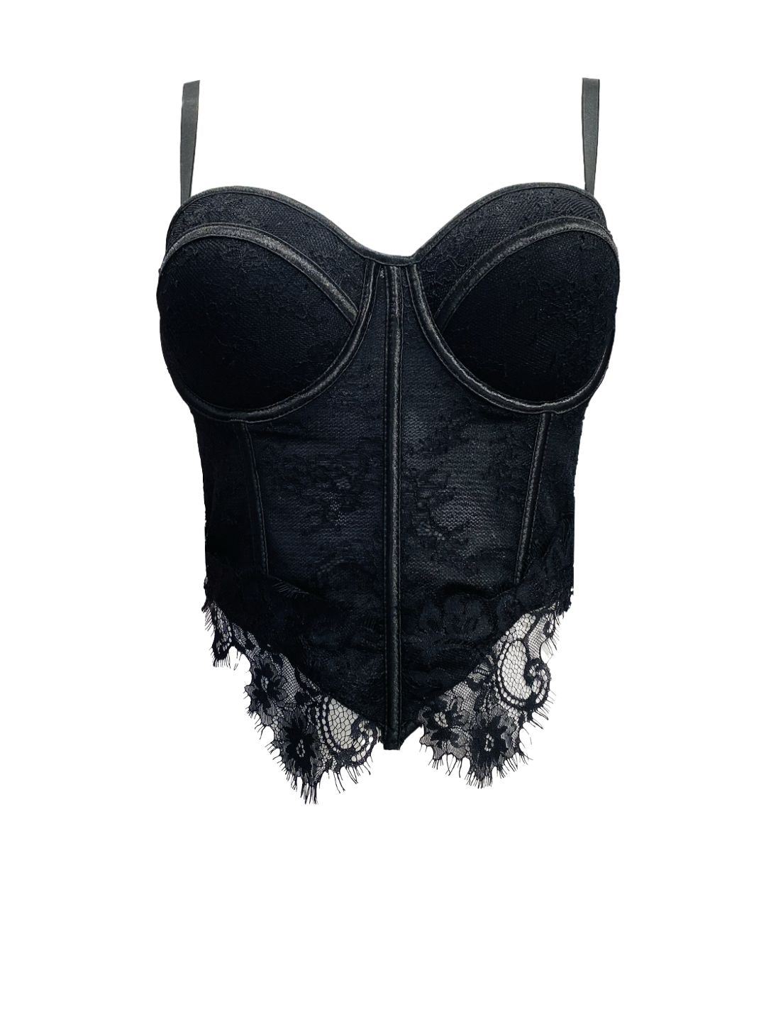 CORSETTO SOTTOGIACCA IN PIZZO NERO D4-1209