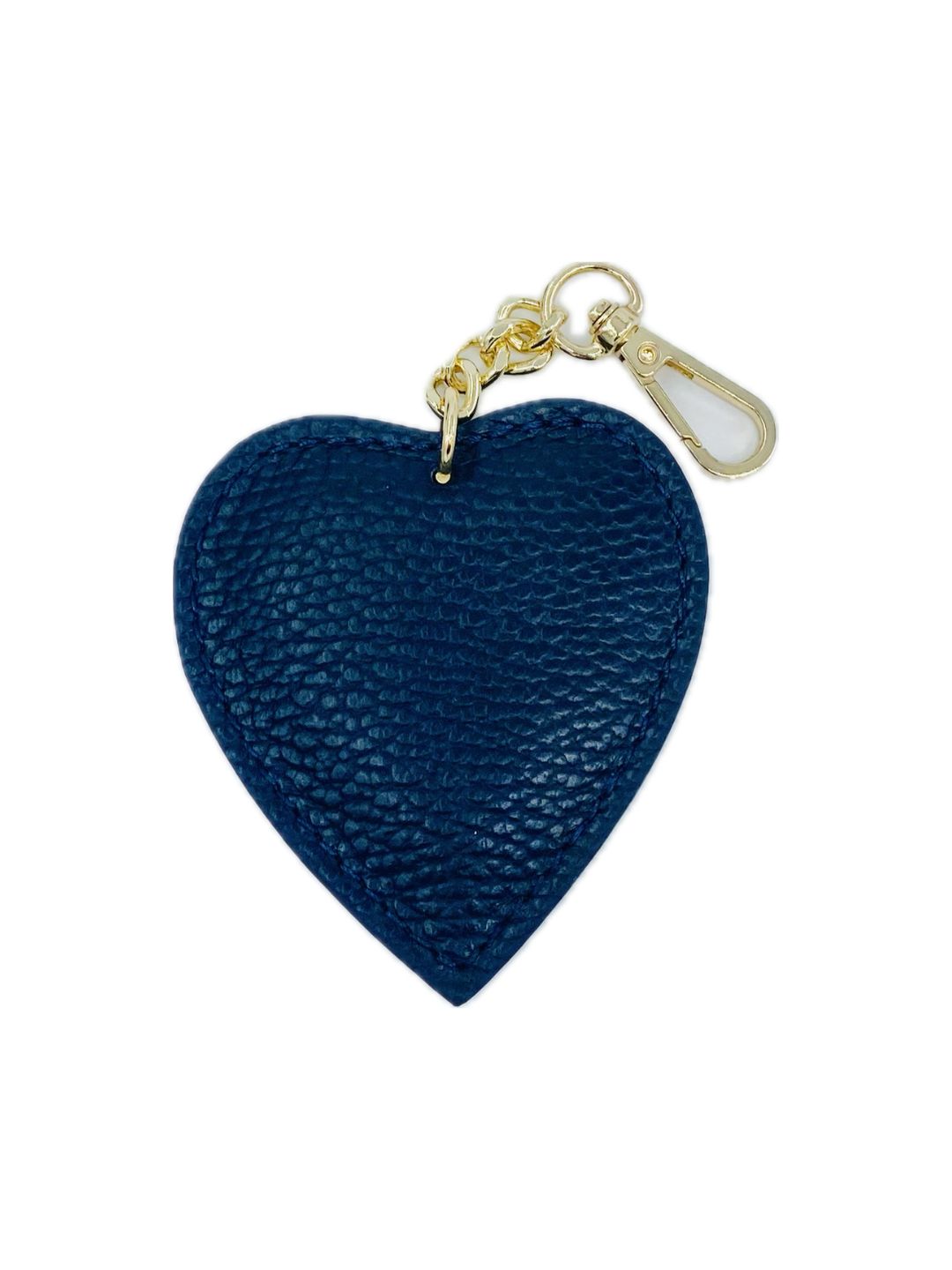 CUORE PORTACHIAVI IN PELLE BLU NOTTE 134