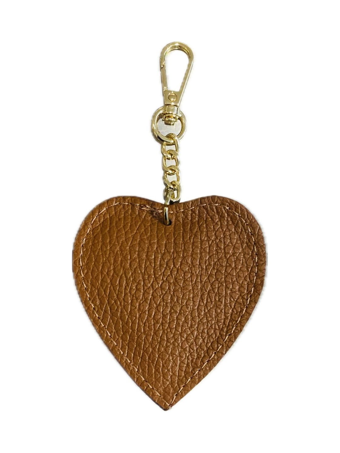 CUORE PORTACHIAVI IN PELLE TABACCO 134