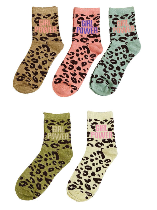 White Combed Cotton Glitter Leopard Socks – Billybelt